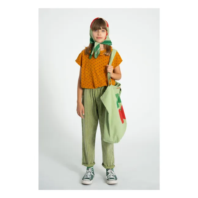 Organic cotton terry hearts top | Camel