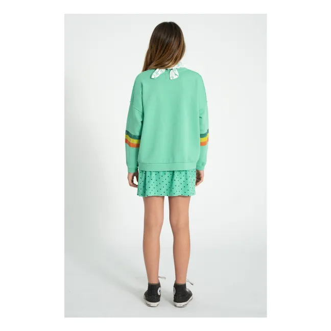 Falda Corazones de rizo de algodón orgánico | Verde