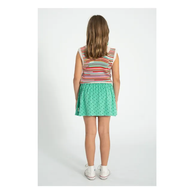 Organic Cotton Terry Hearts Skirt | Green