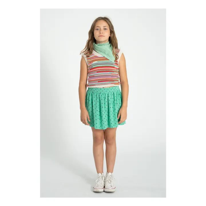 Jupe Cœurs Eponge Coton Bio | Vert- Image produit n°1