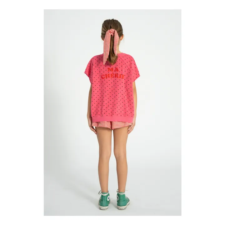 Sudadera sin mangas de rizo de algodón orgánico Cherry | Rosa Fushia- Imagen del producto n°2