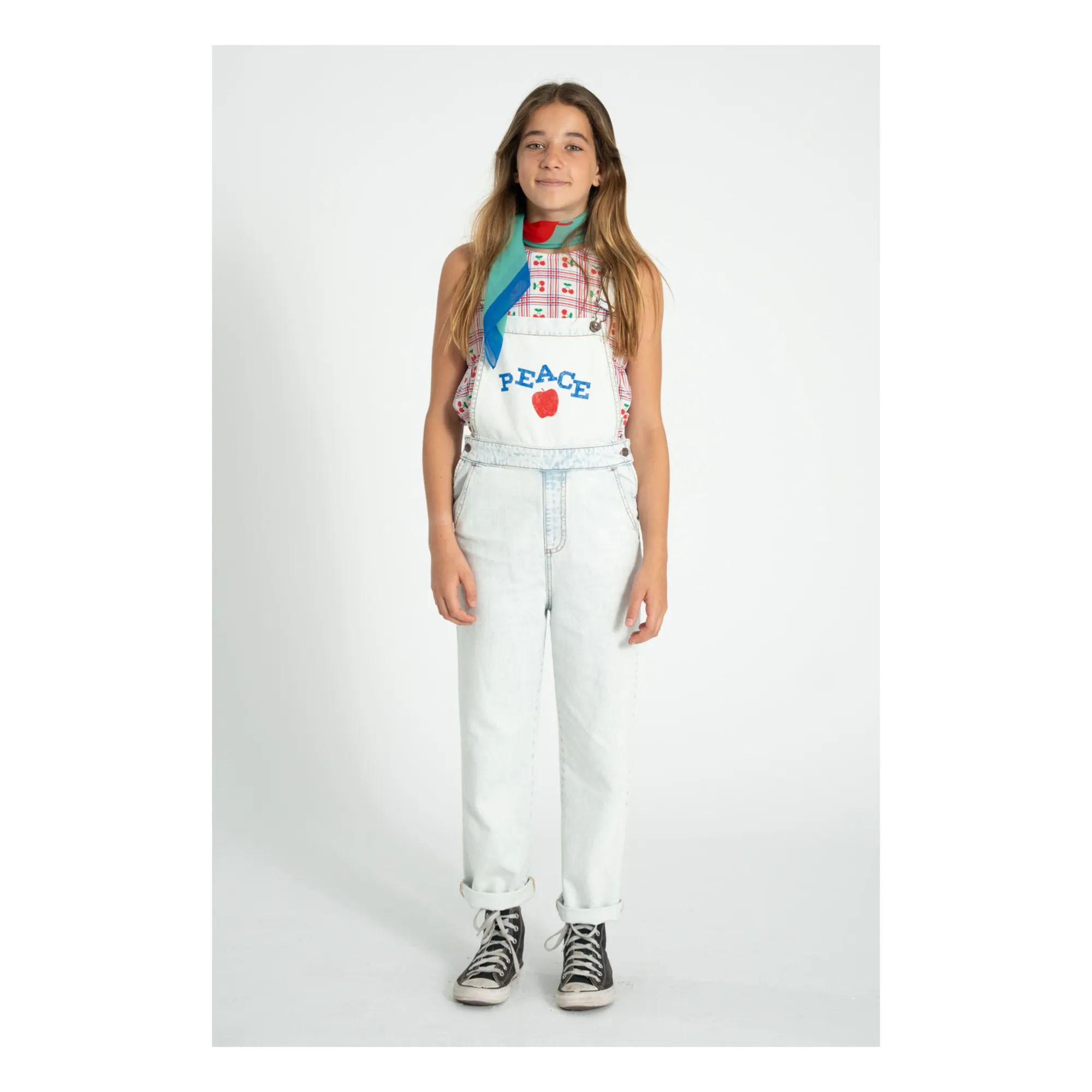Salopette Denim Peace | Bleu délavé- Image produit n°1