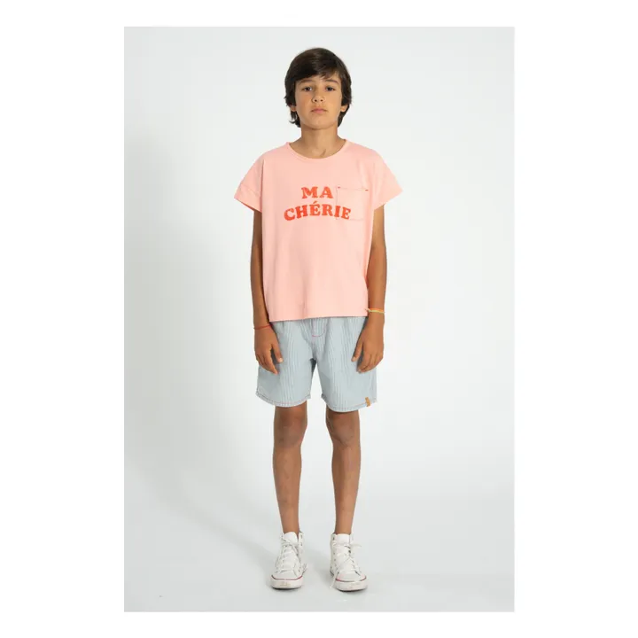 Short Denim Rayé | Bleu- Image produit n°7