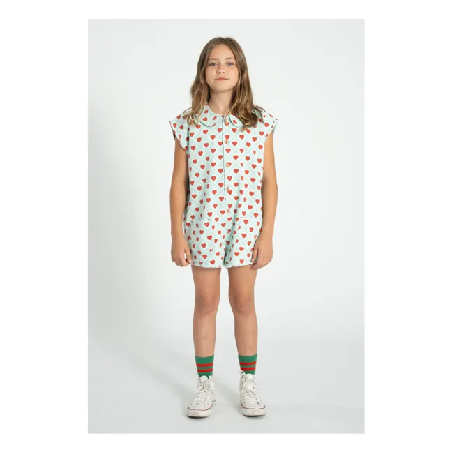 Mono Twill Hearts | Azul Claro