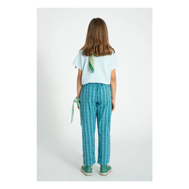 Karierte Hose aus Bio-Baumwolle | Blau