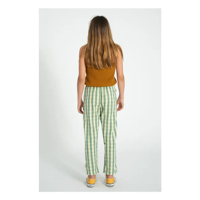 Karierte Hose aus Bio-Baumwolle | Gelb