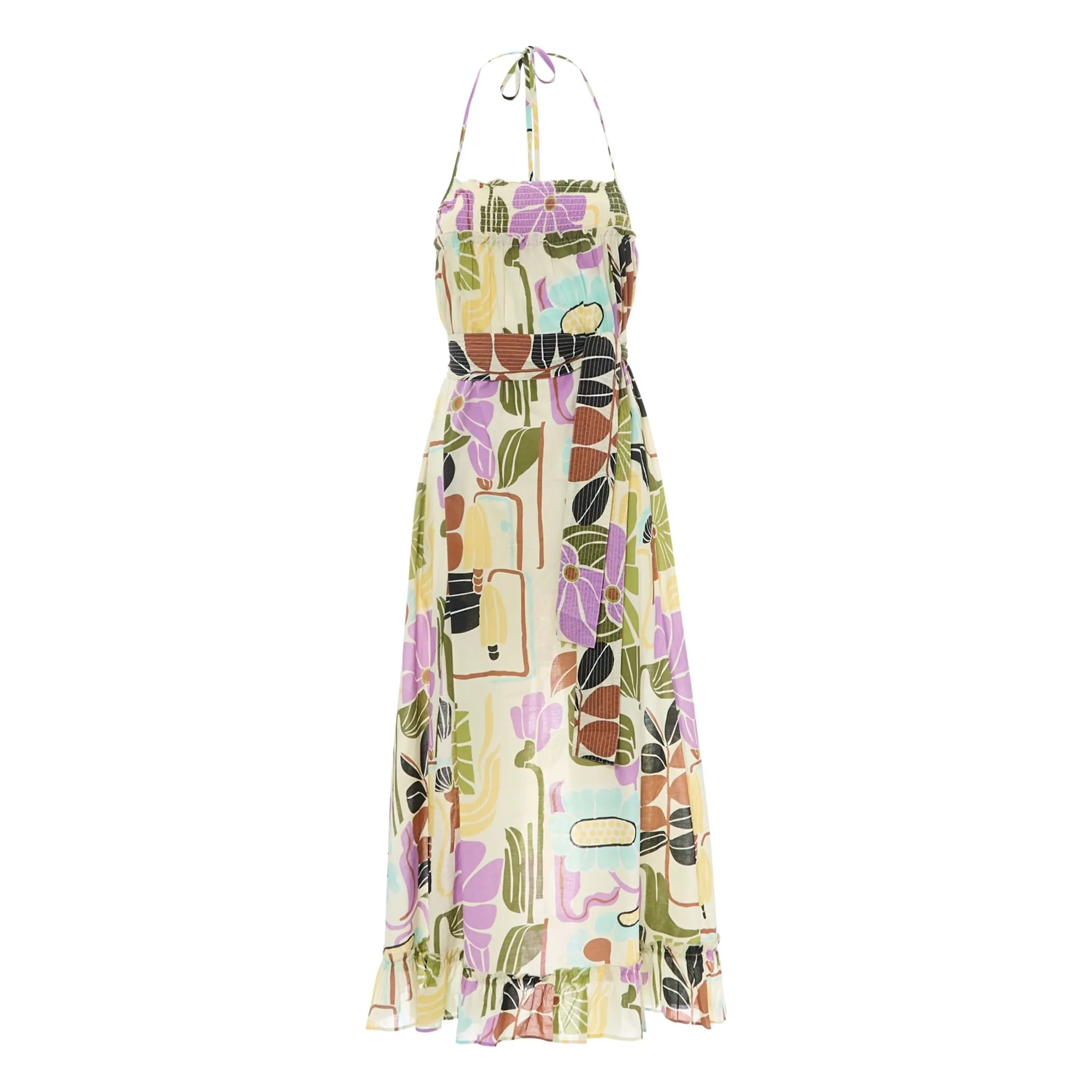 Bellepiece Ecru Agata 70'S Dress
