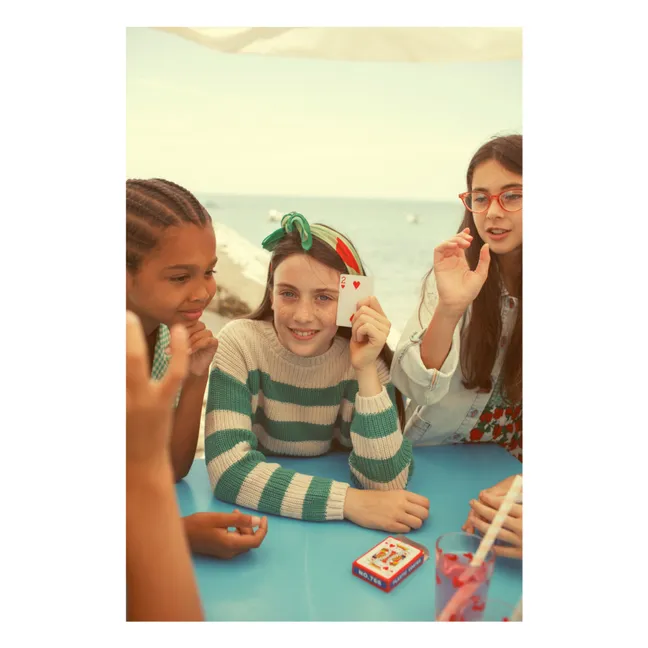 Jersey de rayas de algodón ecológico | Verde