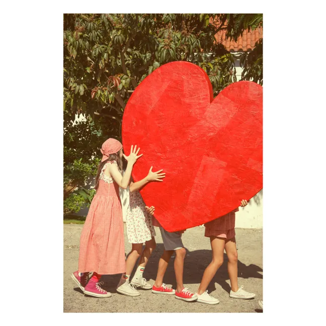 Robe Longue Vichy Coton Bio | Rouge