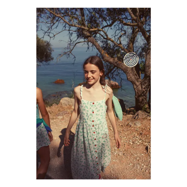 Organic Cotton Flower Dress | White