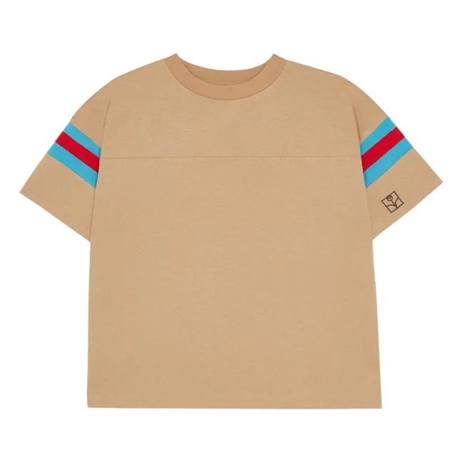 Camiseta de rayas en contraste | Camel