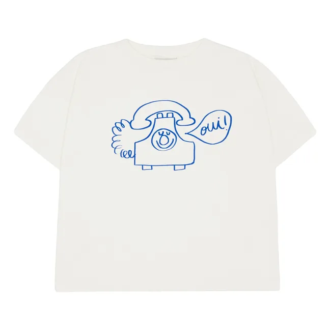 T-shirt oversize Telephone Cotone organico | Ecru