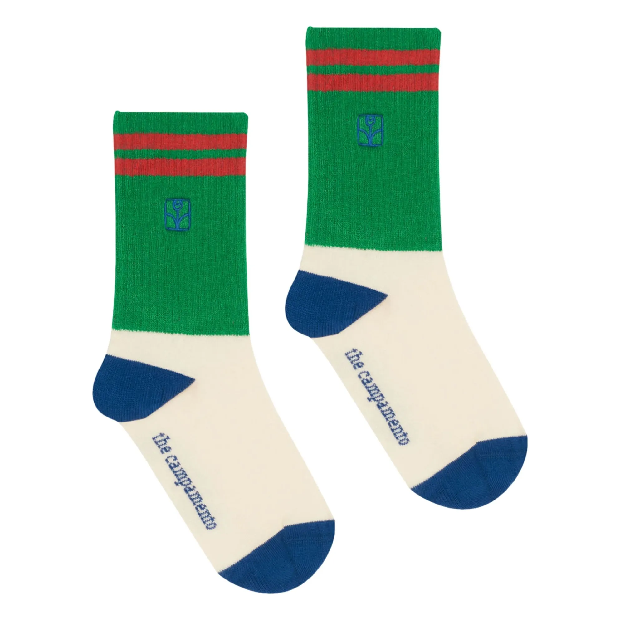The Campamento Green Color Block Socks