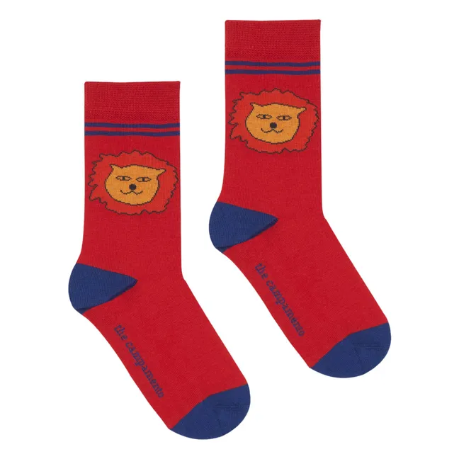 Calcetines de león | Rojo