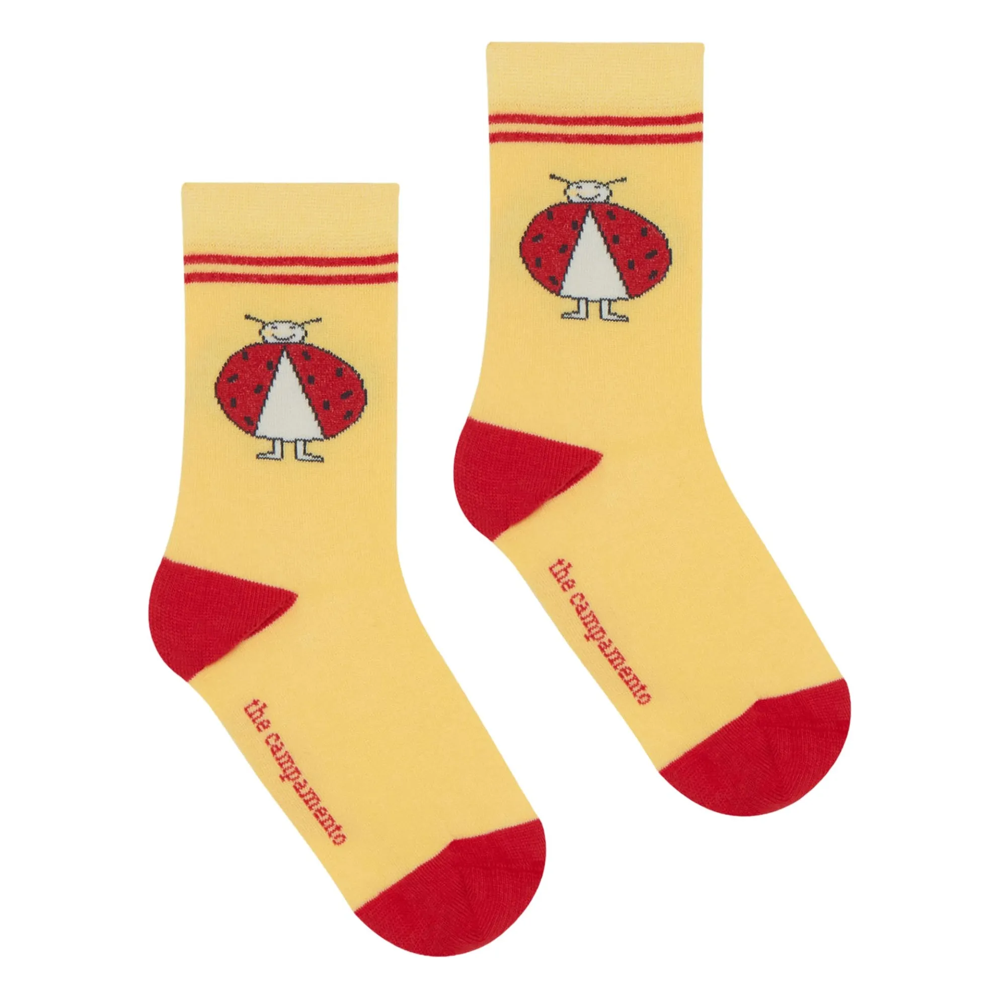 The Campamento Yellow Ladybug Socks