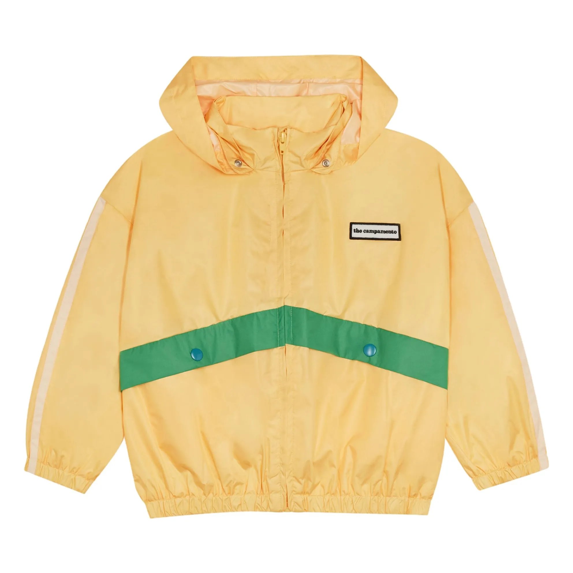 The Campamento Pale Yellow Color Block Recycled Fiber Windbreaker