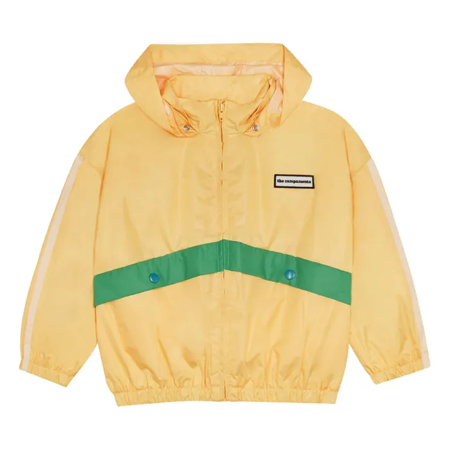 Color Block Windbreaker Recycelte Fasern | Blasses Gelb