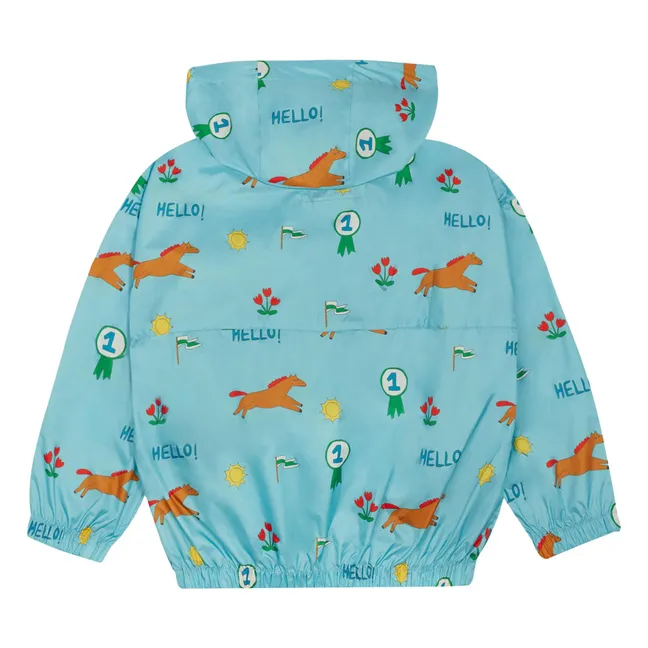 Horse Windbreaker Recycled Fiber | Azure blue