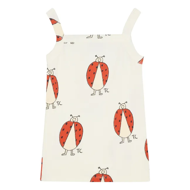 Camiseta de tirantes acanalada Mariquitas | Crudo