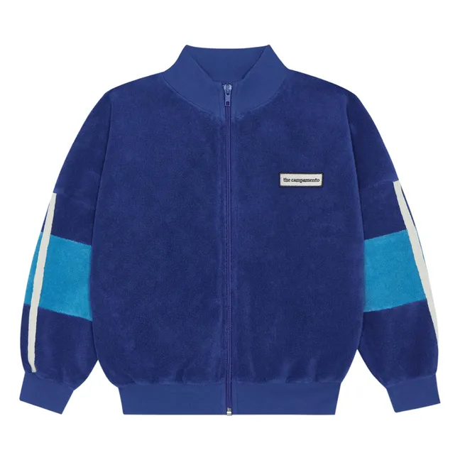 Jersey de rizo con cremallera | Azul Marino