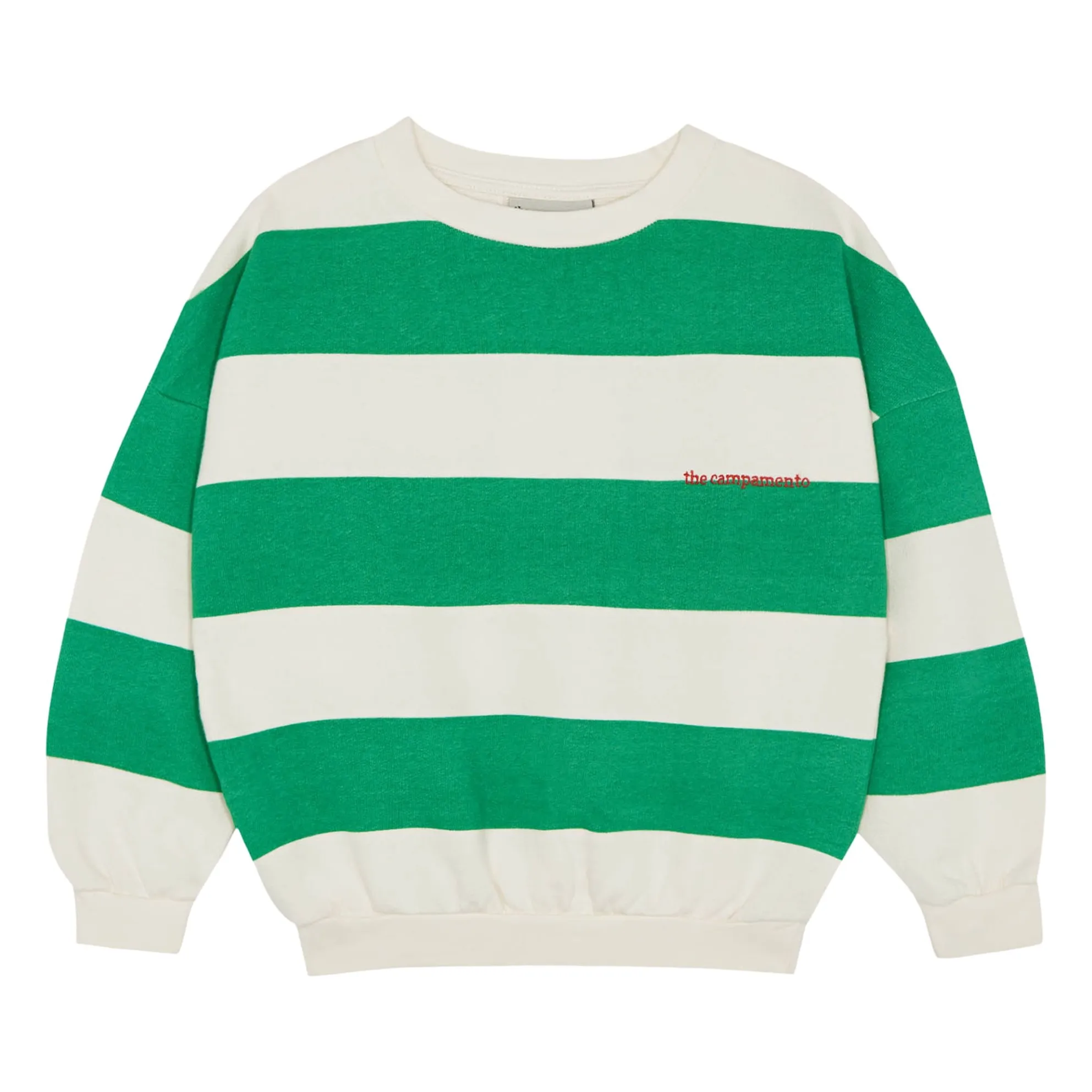 The Campamento Green Oversize Striped Sweat