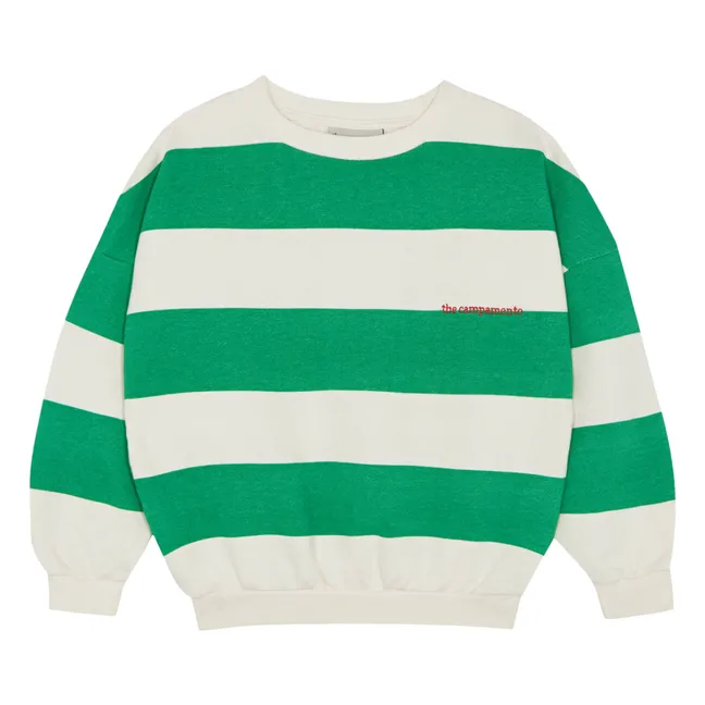 Sweat Oversize Rayé | Vert