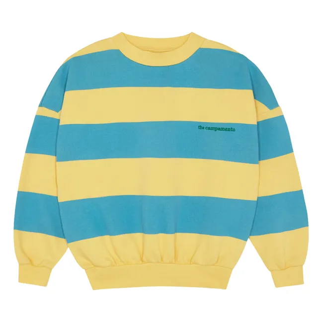 Felpa oversize a righe | Giallo