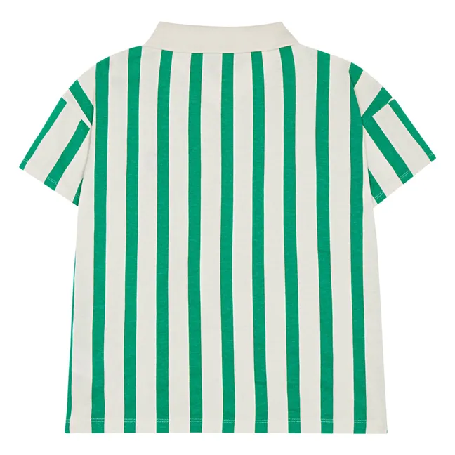Polo oversize a rayas | Verde