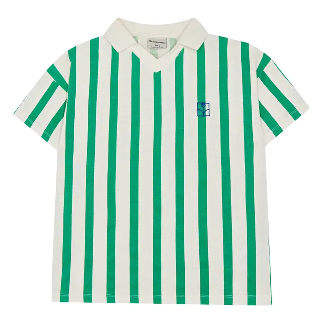 Polo oversize a rayas | Verde