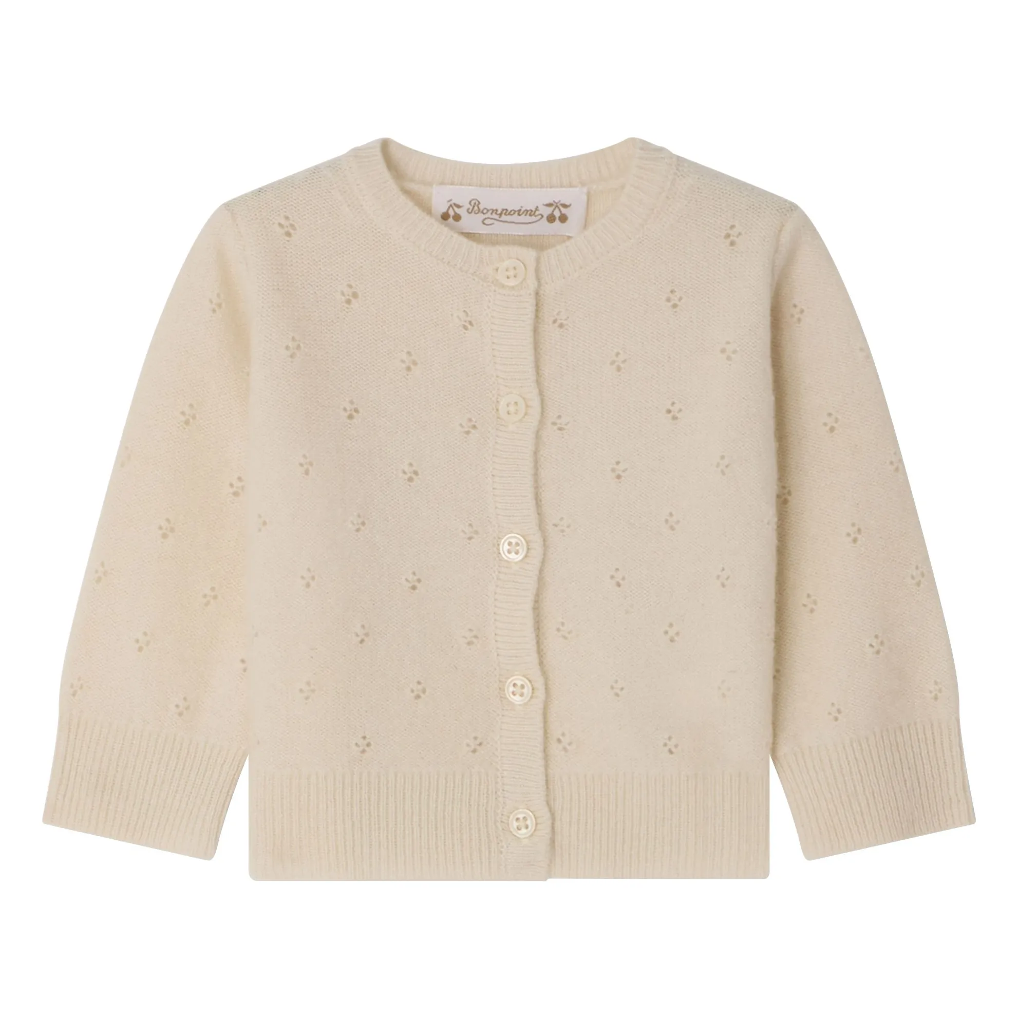 Bonpoint Beige Laelia Cashmere Cardigan
