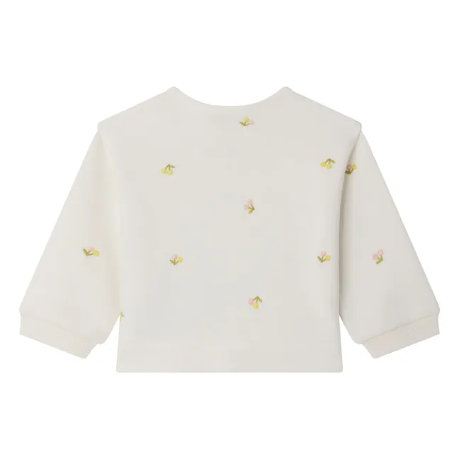 Gilets Eris Cerises Molleton Coton Bio | Ecru