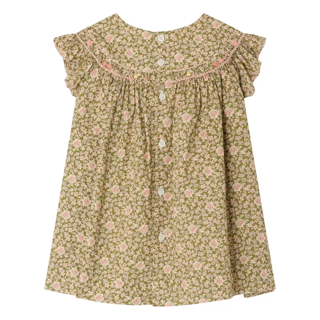 Robe Amantine Liberty Coton Bio | Vert
