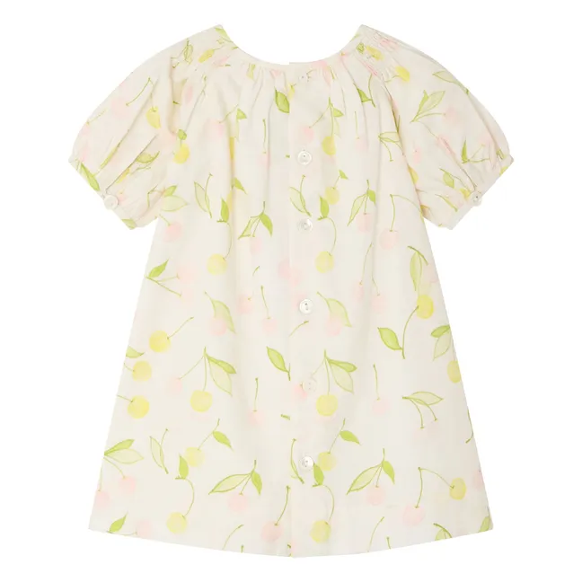 Robe Luce Cerises Coton Bio | Ecru