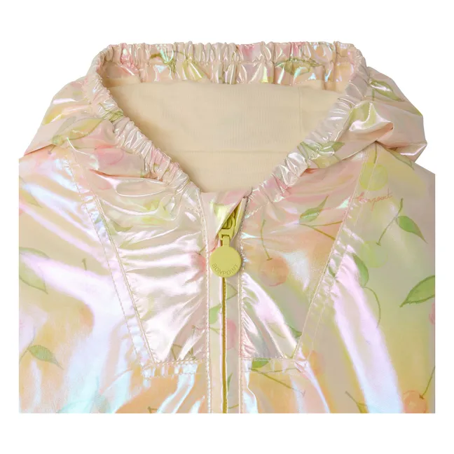 Blouson à Capuche Alana Cerises Fibres Recyclées | Rose