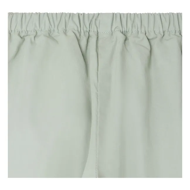 Pantalones Dandy de popelina de algodón orgánico | Verde Celedón