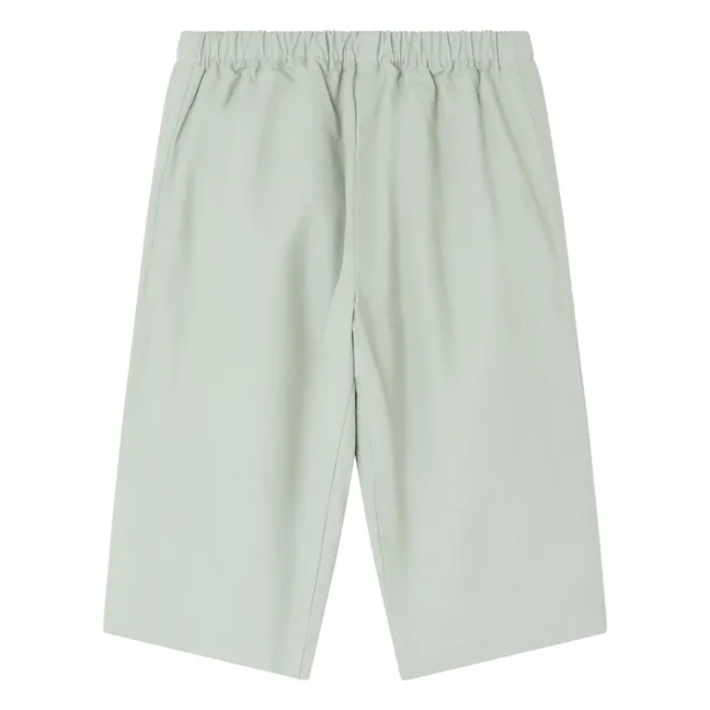 Pantalon Dandy Popeline Coton Bio | Vert céladon