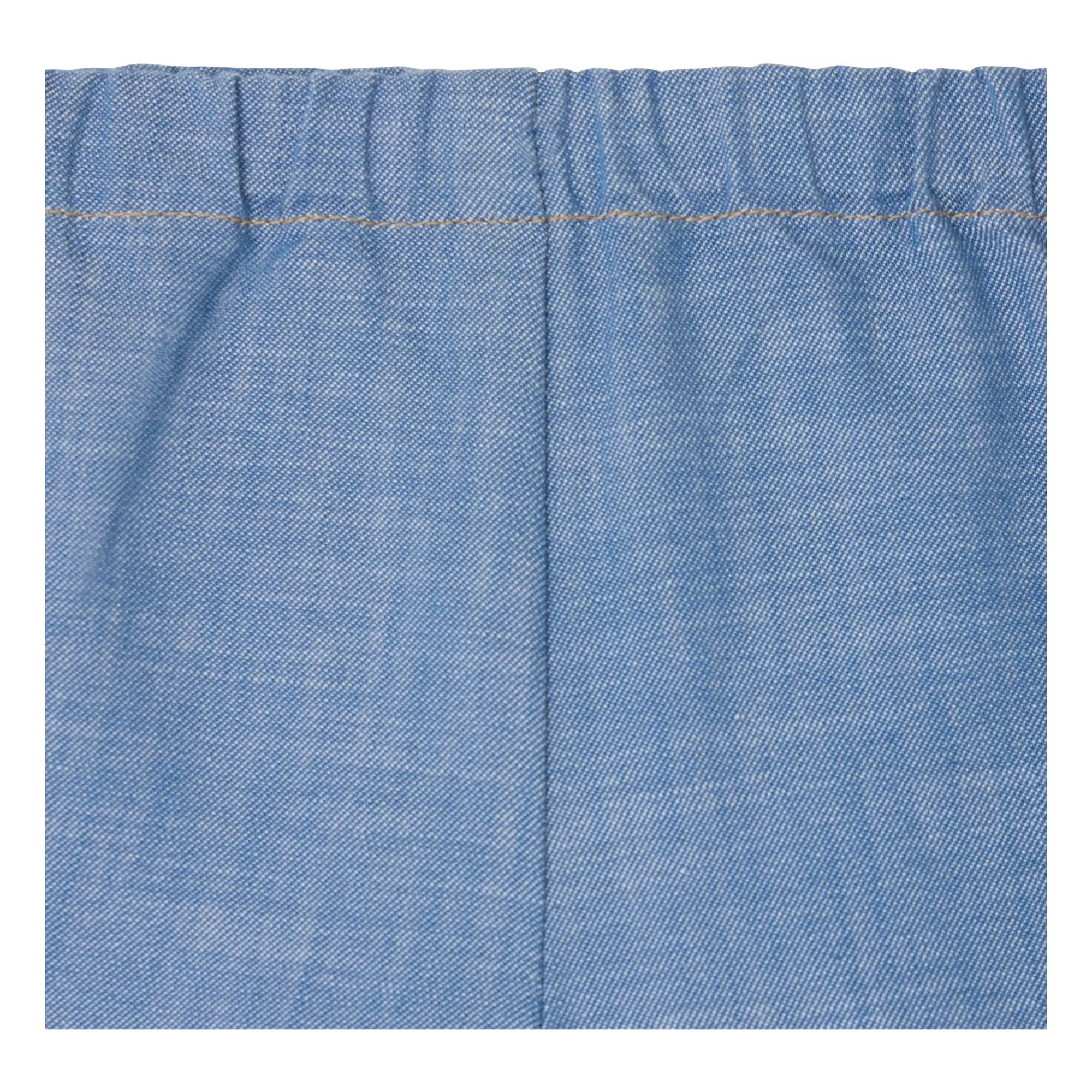 Short Ecady Chambray Coton Bio | Bleu- Image produit n°1