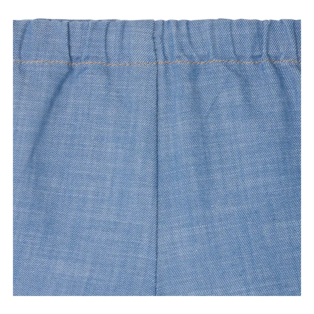 Short Ecady Chambray Coton Bio | Bleu