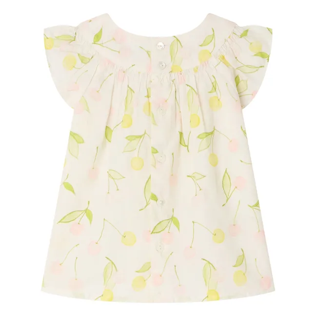 Blusa de algodón orgánico Lala Popeline | Crudo