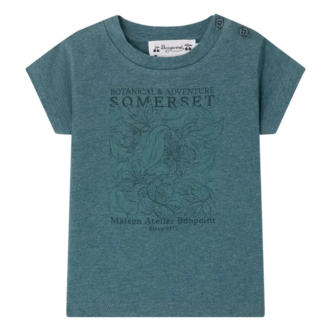 Tom T-shirt Organic cotton | Peacock blue