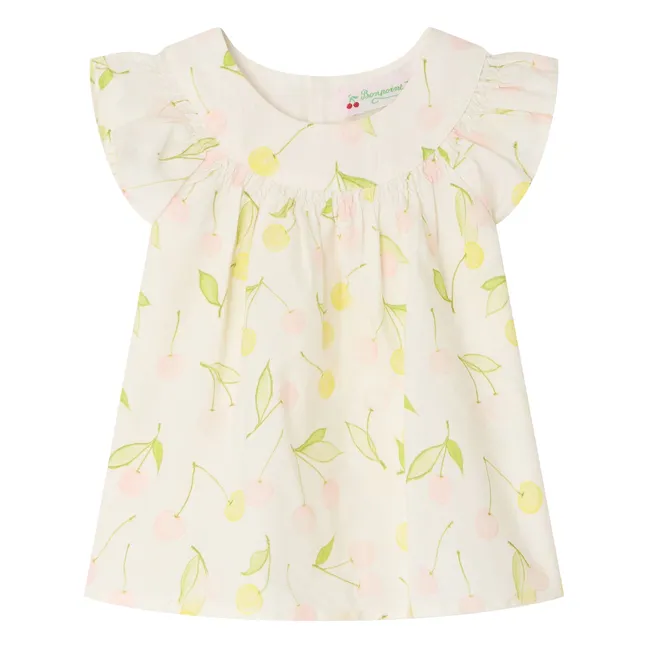 Blusa de algodón orgánico Lala Popeline | Crudo