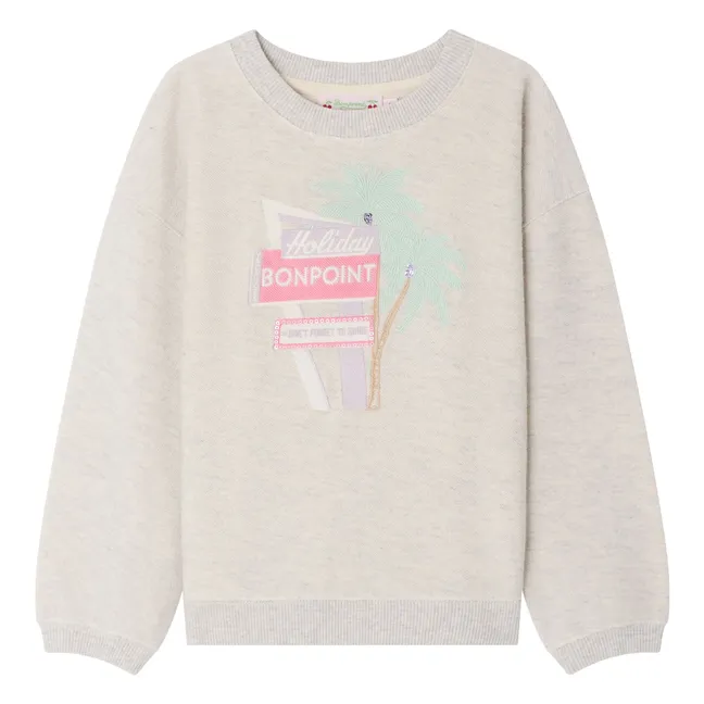 Tayla organic cotton sweatshirt | Heather grey