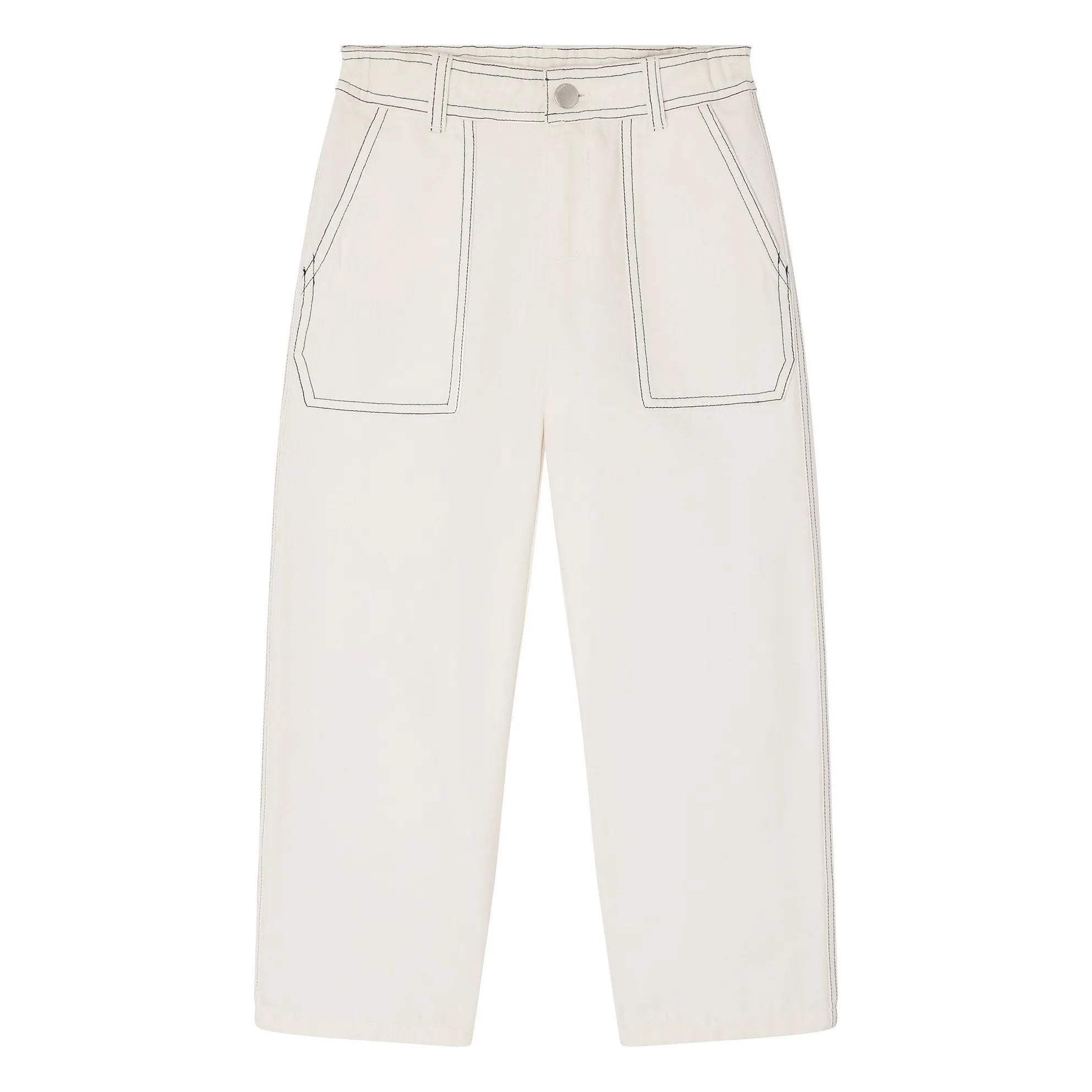Bonpoint Boys Ecru Eldor Organic Cotton Pants