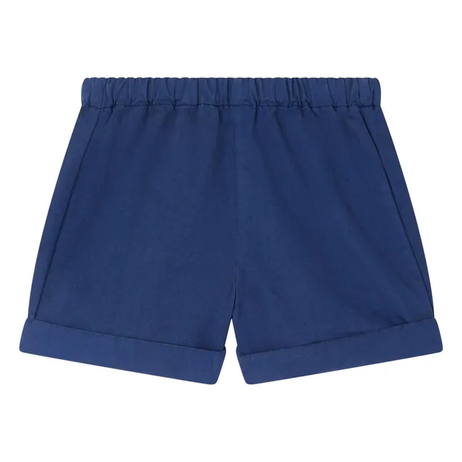 Short Ecady Popeline Coton Bio | Bleu marine