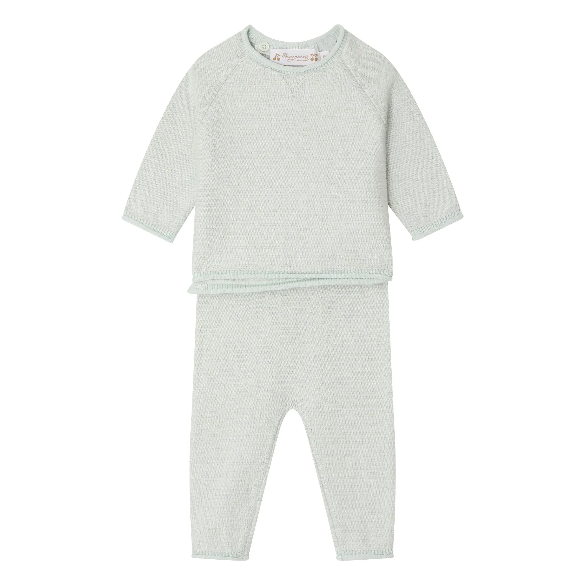 Bonpoint Grey Organic Cotton Loan T-Shirt And Legging Set