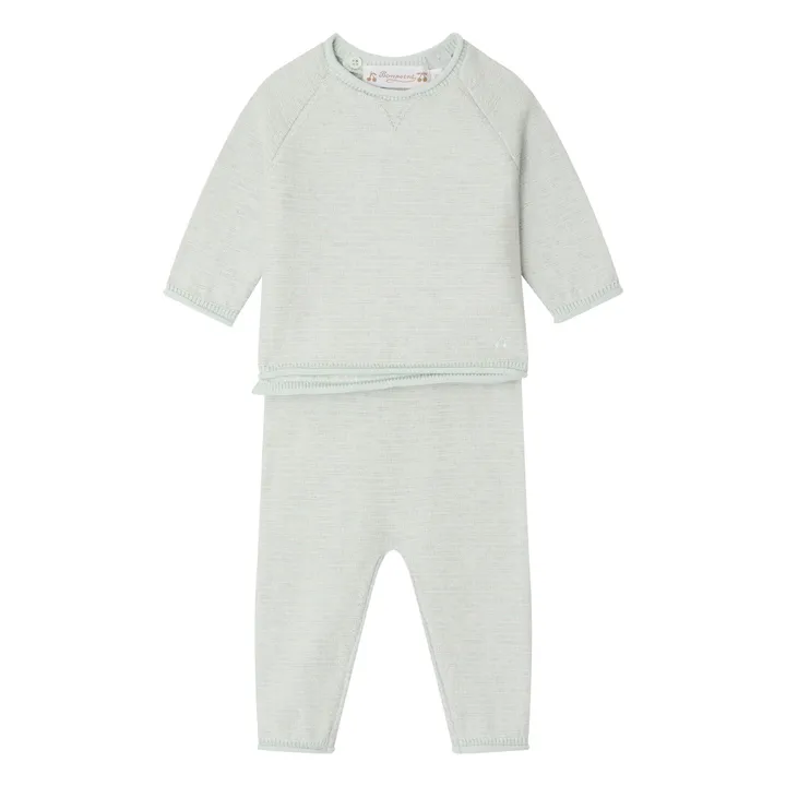 Ensemble T-shirt et Legging Loan Coton Bio | Gris- Image produit n°0