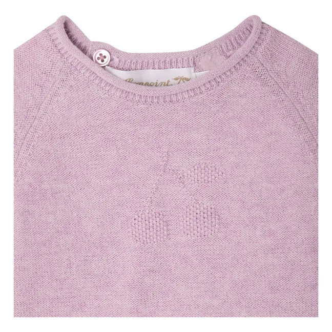 Set T-Shirt und Leggings Loana Maschenware Bio-Baumwolle | Flieder