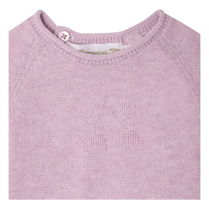 Ensemble T-shirt et Legging Loana Maille Coton Bio | 	Lilas- Image produit n°1