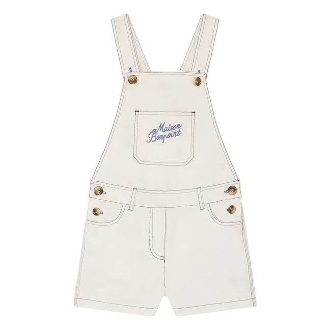 Laga Organic Cotton Short Dungarees | Ecru