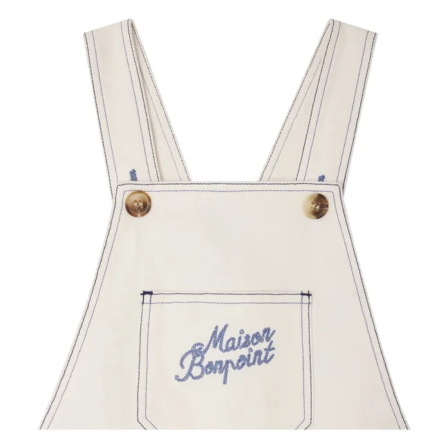 Laga Organic Cotton Short Dungarees | Ecru